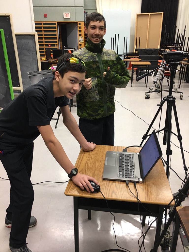 StMaryCSSTech's tweet photo. St Mary Tech crew getting ready for morning announcements https://t.co/embMoRSjm1