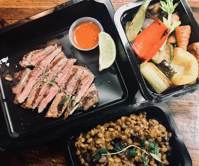For a strong start to the #weekend, try our flame-grilled lamb steak, in our house mint marinade. 💪 fit-chefs.co.uk #Southampton #Fitness