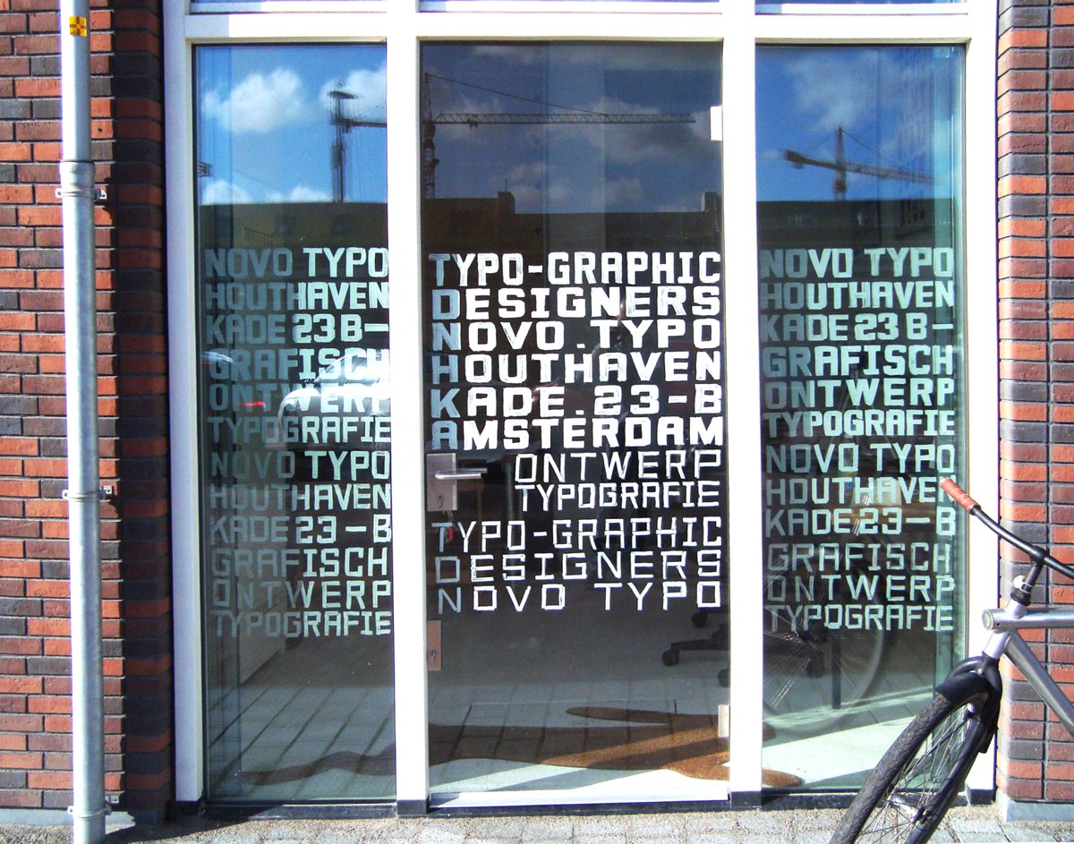 NovoTypo's tweet photo. New signing on Novo Typo Headquarters in Amsterdam. NON design. Lettering - by hand. #novotypo #nondesign #typography #handlettering Greetings from #amsterdam #houthavens Should we stop or continue? https://t.co/Jaeomo96Tc