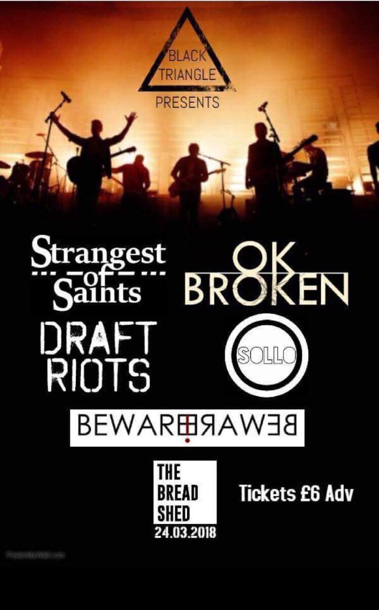 DraftRiotsBand's tweet photo. Draft Riots next live at @TheBreadShedMcr on 24th March tickets £6 get in touch with the band @Krw80 @sdunne29 @mikelamstar @braadleyyy to sort tickets out. Check us out at https://t.co/Kz3j9l3z60 https://t.co/0cOK1W4Cyb