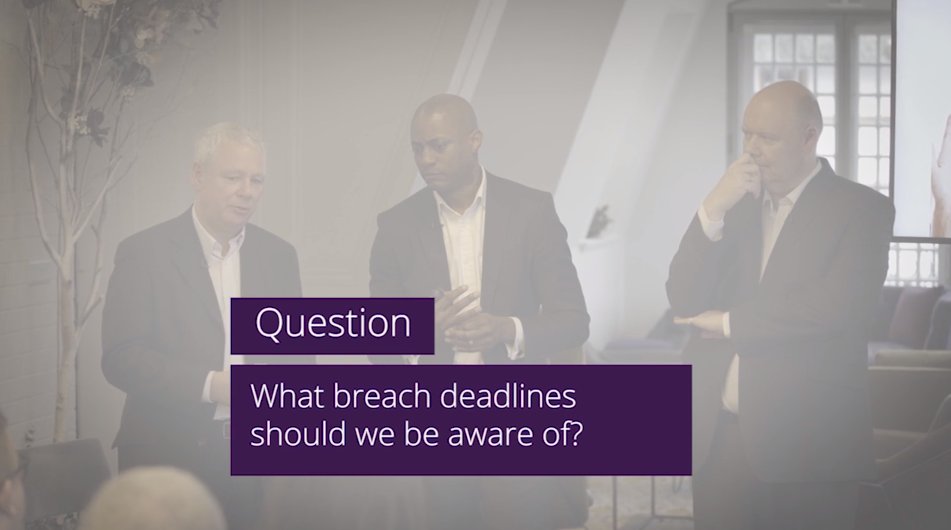 ArrkGroup's tweet image. Are you aware of data breach deadlines? With less than 100 days until GDPR kicks in, your organisation needs to be prepared to demonstrate compliance. Do you have questions you want answering? Email us: talktous@arrkgroup.com #GDPRJoinTheDiscussion #GDPRweek #GDPR #Compliance