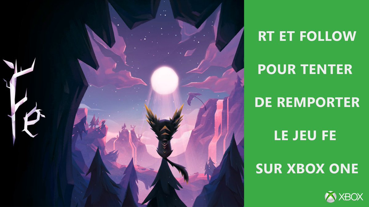 XboxFR's tweet photo. Pour fêter la sortie de #Fe, RT &amp; Follow pour tenter de remporter le jeu sur #XboxOne
Optimisé pour #XboxOneX https://t.co/yZKT2TraFK