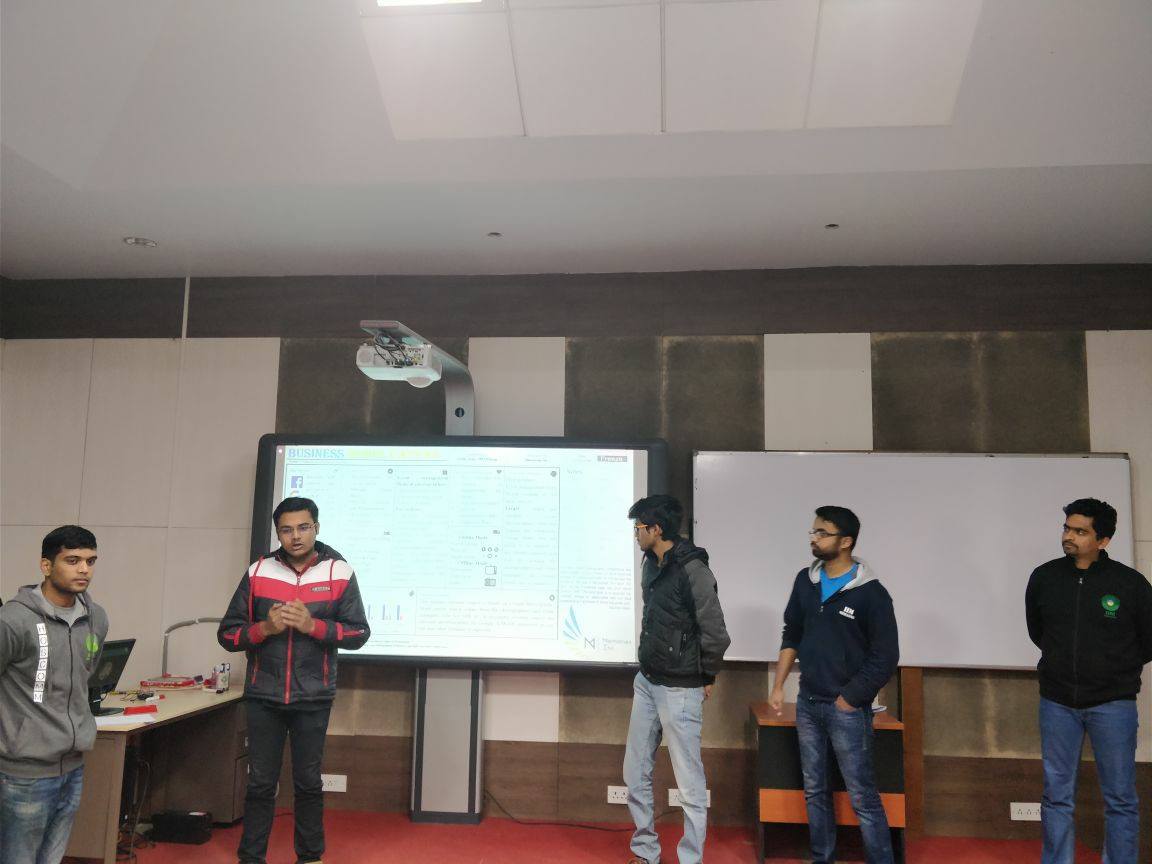 ECell_IIMS's tweet photo. The teams presenting their business model #Pratyay18 #LetsStartUp https://t.co/7ZLN4bHass