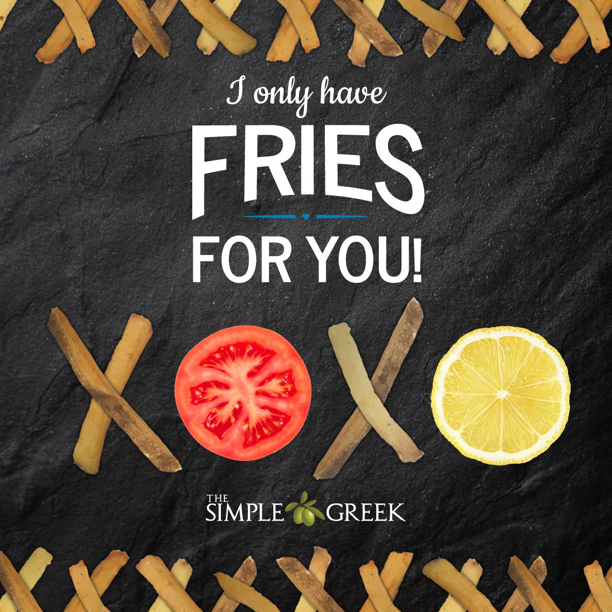 thesimplegreek's tweet photo. 😍 🍟 I only have FRIES for you! 🍟 😍 #ValentinesWeek #Love #FryDay #Punny https://t.co/1M3ZFpU2fc
