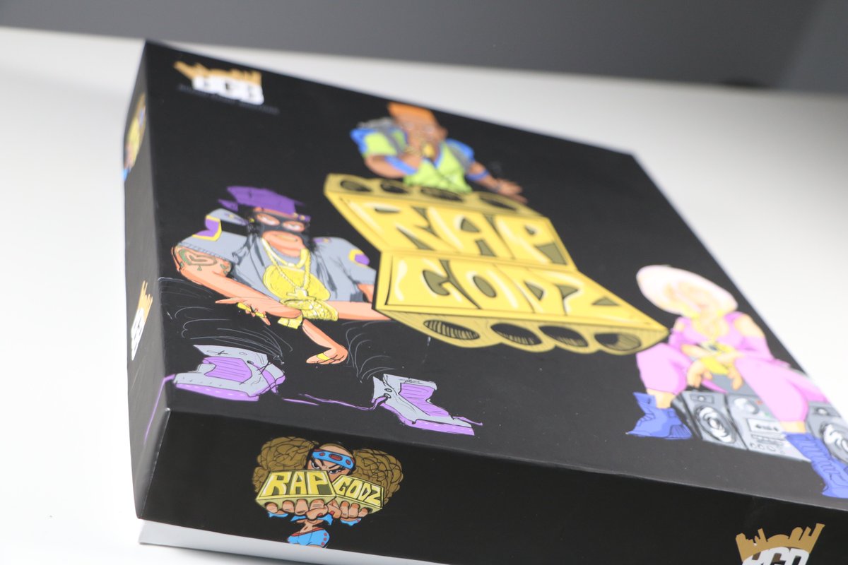 colorwaygamelab's tweet photo. Ladies and Gentlemen...The Rap Godz game box is here! π₯π₯π₯
π΅π΅π΅βπ½βπ½βπ½We will show you more later, but we need to get ready to go see #blackpanther soooooo...βπ½
#RapGodz #HipHop #BoardGame #blerds #boxart #streetart #rap #trap #dointhamost #dopeness https://t.co/BA9GDDhtpQ