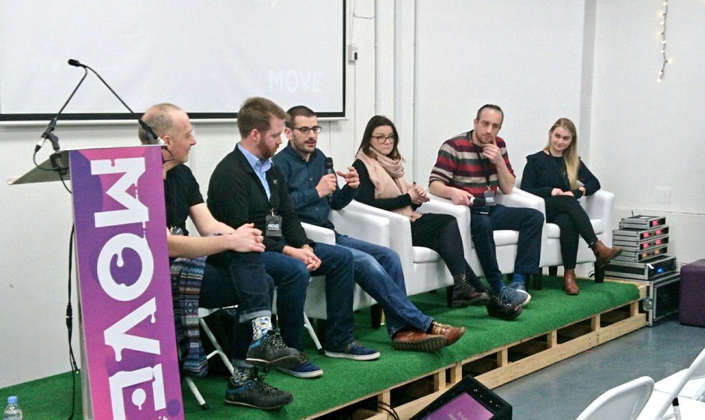 DenAtWork's tweet photo. "Animation production has an identity problem" - the Scottish Animation panel tackle the big questions #movesummit18 https://t.co/HSncFUfq1F