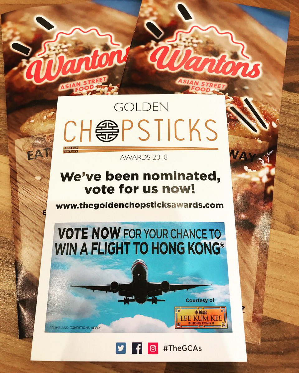Kwoklyn1's tweet photo. Please #Vote @WantonsBar for ‘BEST NEWCOMER’
We are very proud to have been nominated by our amazing customers for @TheGCAwardsUK
If like us you LOVE ‘Chinese Street Food’ & you’d like to support us vote now! https://t.co/525foOeCx7
#TheGCAs #wantonsbar https://t.co/uzriaOQD40