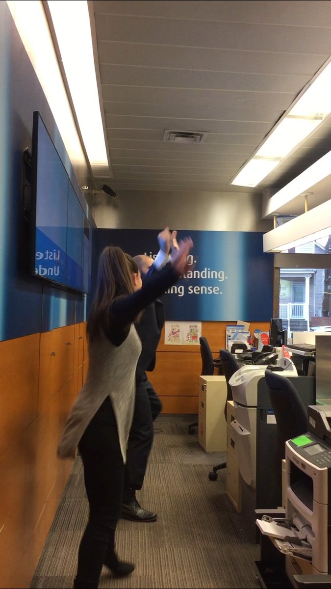 bringing the energy up on this gloomy Friday! #bmospirit #teamenergy #greatstart #8am