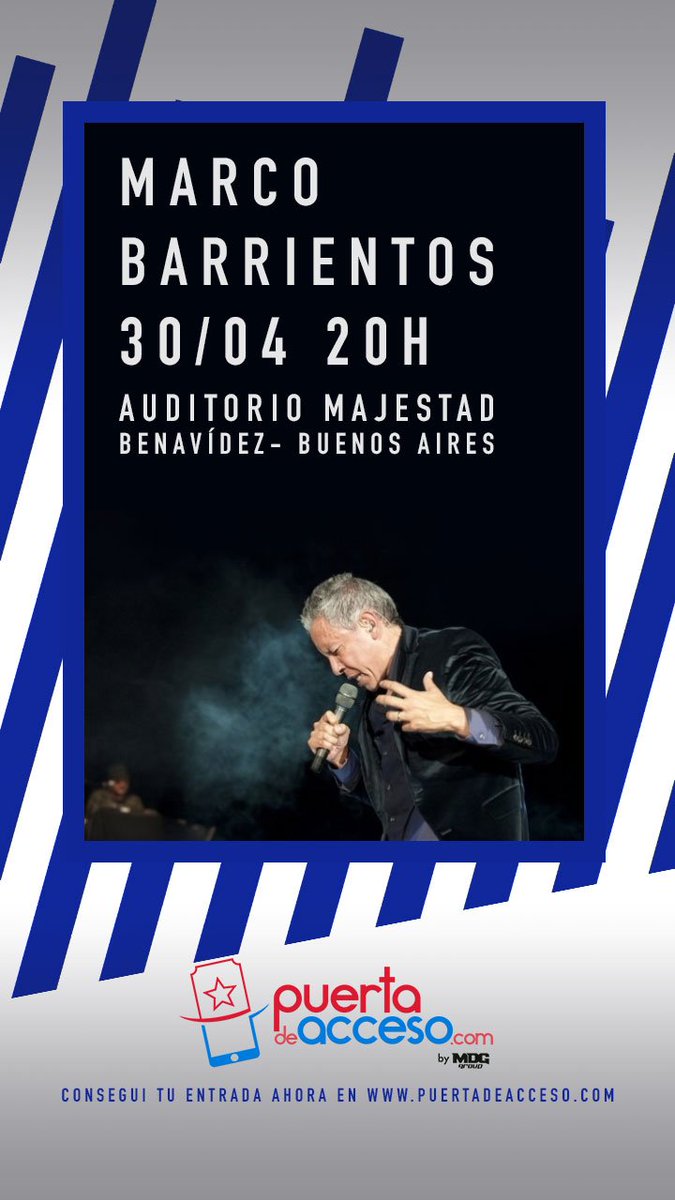 #Lacartelera 》 Veni a gozarte en la presencia de Dios. El próximo 30/04 20H en el Auditorio Majestad en Benavídez - Buenos Aires. Junto a <a href="/marcobarrientos/">Marco Barrientos</a> y sus músicos  en vivo. 

Entradas en venta en puertadeacceso.com 

#MarcoBarrientos #Argentina #BuenosAires #Benevídez