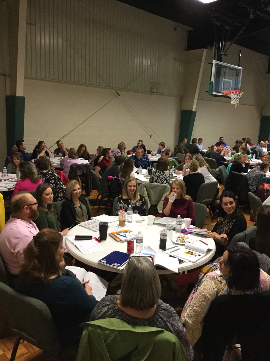 <a href="/WCDE_TN/">WashingtonCoSch TN</a> teachers and admins learning about the 23 Artisan Teacher Themes from the bestseller “The Artisan Teacher: A Field Guide to Skillful Teaching”. Thanks <a href="/RLGMike/">Mike Rutherford</a> for coming AND Crossroads Christian Church for the venue!  #thewashingtonway #evenbetter #anewsenseofurgency