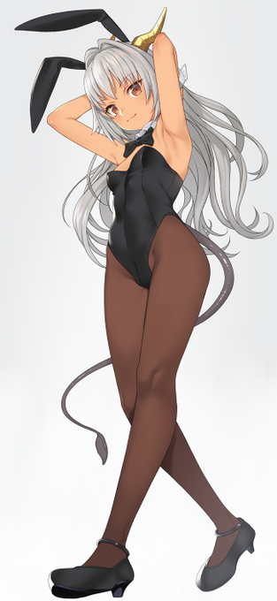 pixiv、Twitterともにフォロワー数が3万人を超えたので記念にバニーガールのウルスラを描きました。 