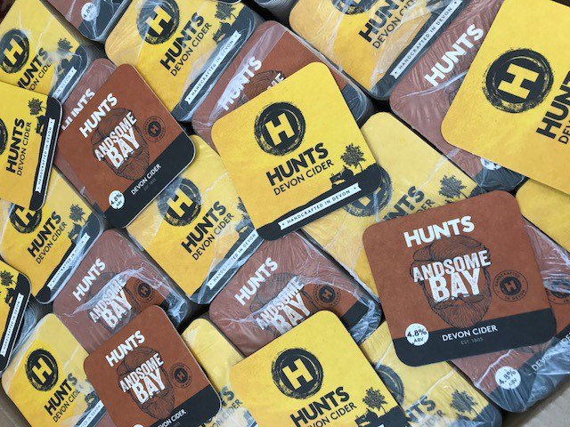 Huntscider's tweet photo. Look what has arrived today 👌 Must be time for a cider! #Beermats #HuntsCider #Devon #Hunts #DevonCider #Cider #Devon #TisProper #Handcrafted #Craft #AndsomeBay #Pubs #OnTrade #Draft #Keg #Realcidergrowsontrees #craftcider #greatappples #Devonapples #unique #quality #Lovelocal https://t.co/FKlOjbRQJn
