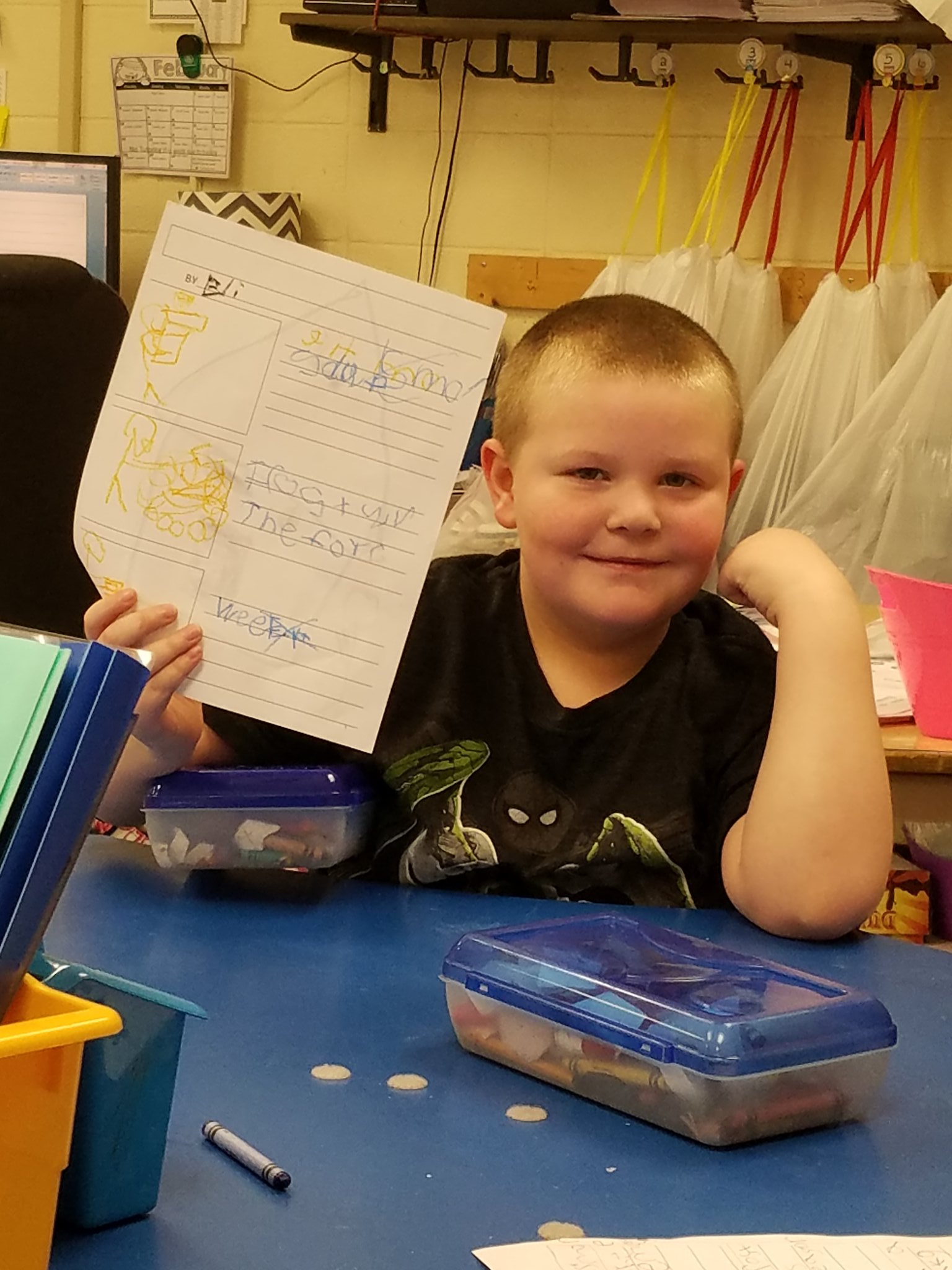 Potosi Elementary on Twitter "Kindergarteners are writing how to