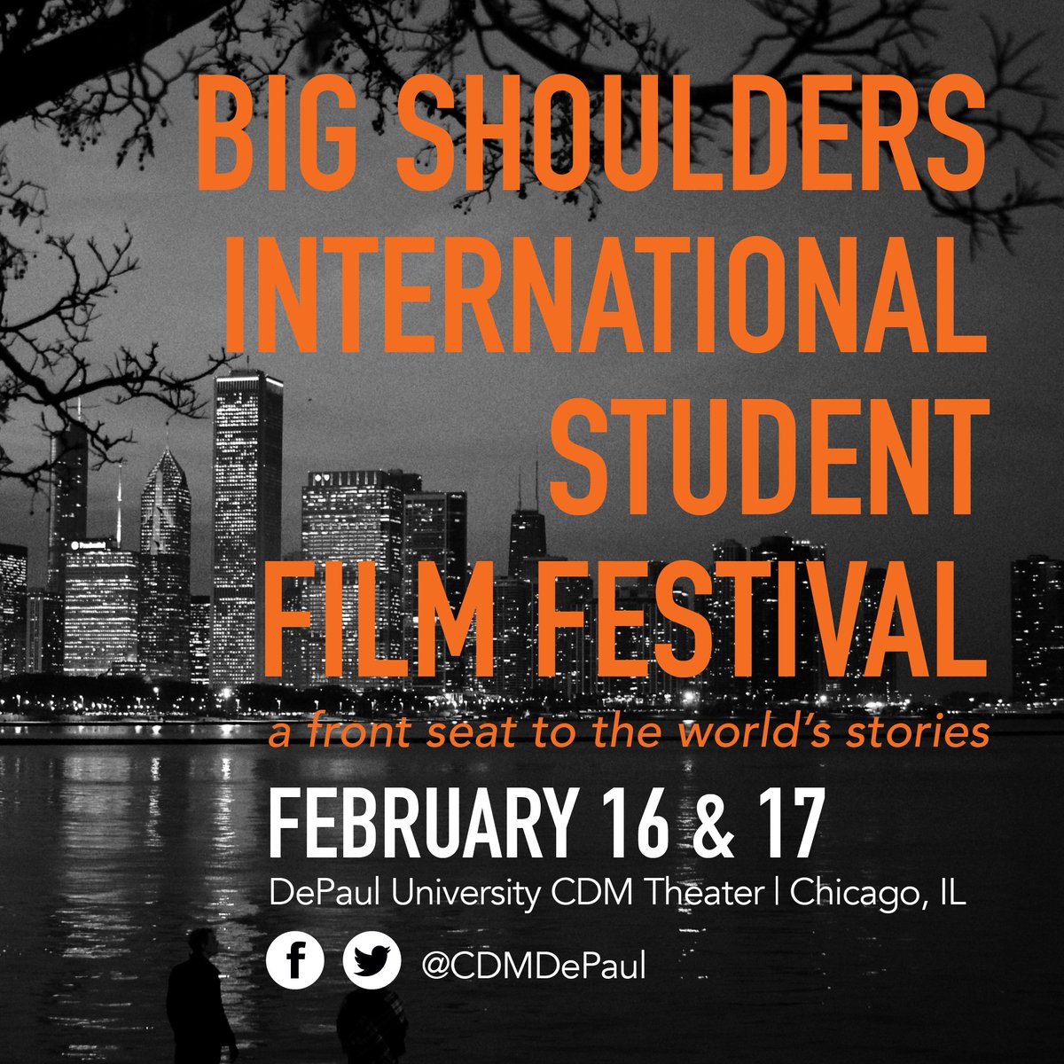 Tonight: Screening of Oscar shorts SING and <a href="/EdithEddieFilm/">Edith+Eddie</a>, followed by a panel with directors <a href="/krisdeak/">Kristof Deák</a> and Laura Checkoway, moderated by <a href="/chifilmfest/">Chicago Int'l Film Festival</a> Shorts Programmer Sam Flancher. Tomorrow: full student shorts program. cdm.depaul.edu/bigshoulders