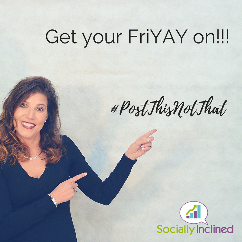 SocIncJulie's tweet photo. Getting your audience to engage with you is about connecting with them about what THEY like... well, there isn't anything much more universally smile provoking then the end of the work week and the prospect of the weekend!  YES, I'm talking FRIDAY people!!! <3

So today's #Po ... https://t.co/ymy3VPQU6X