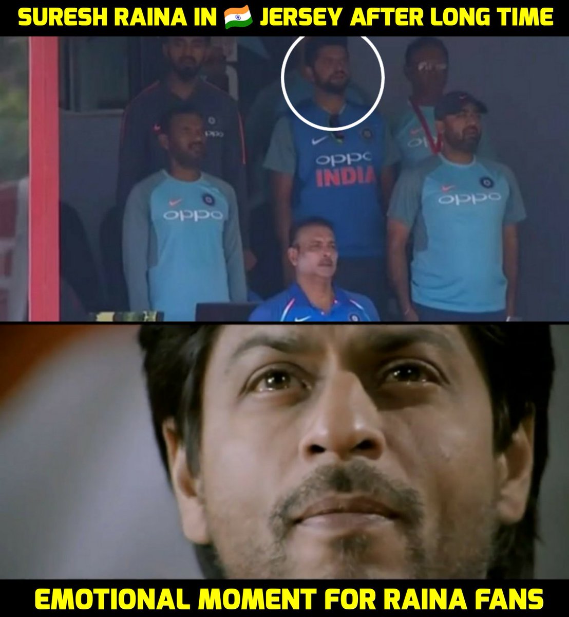 MenInBlue_In's tweet photo. Suresh Raina In India Jersey After Long Period

Emotional Moment 
It Will Same Feeling To @ImVimalRaina And @SakshiRMishra https://t.co/5C95ufNE3r