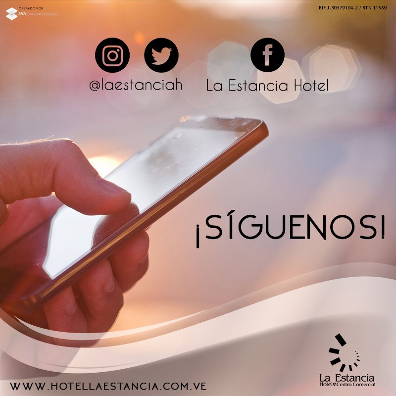 LaEstanciaH's tweet photo. Síguenos en nuestra cuenta oficial de Instagram, Facebook y Twitter del Hotel La Estancia y entérate de todos nuestros productos y servicios. https://t.co/wXe7mFFaFP