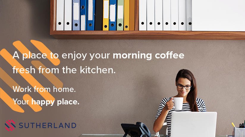 WAHCloudSource's tweet photo. When you #workfromhome with #Sutherland, you gain time back in your day for everything else! Join us. #WAH https://t.co/Z0iIZdJvGy https://t.co/S5As2azz2F