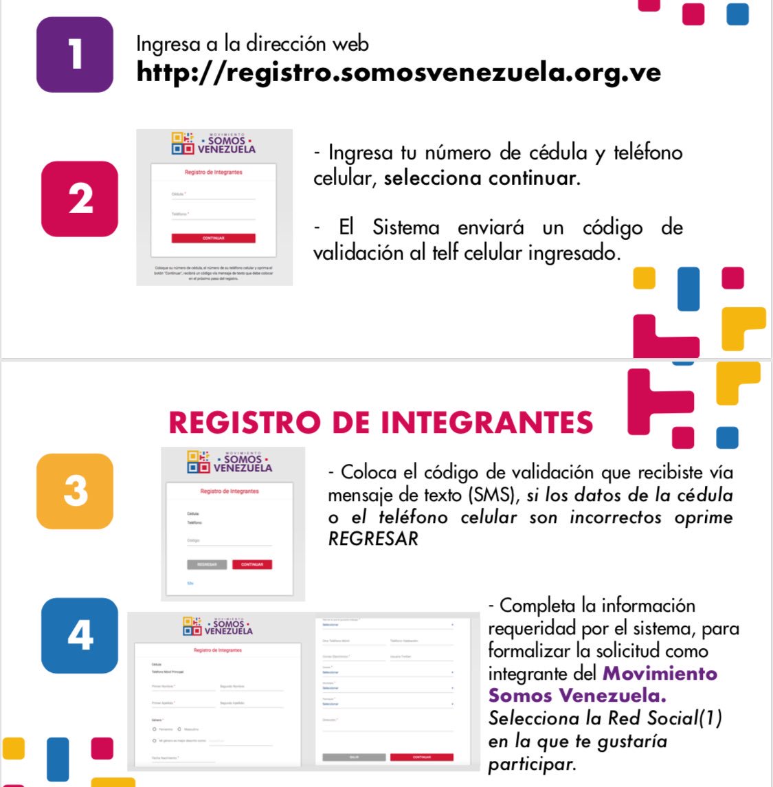 #SomosVenezuela el movimiento sociocultural donde todos tenemos algo en común ,el amor por nuestra Patria ,libre ,soberana e independiente. Inscríbete y Participa 🇻🇪 Juntos podremos más .
La Victoria nos pertenece con <a href="/NicolasMaduro/">Nicolás Maduro</a>