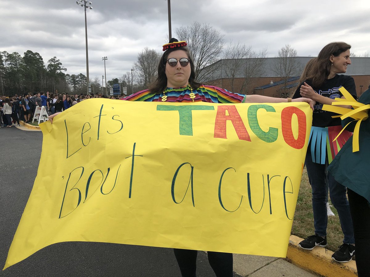 AuburnJrHigh's tweet photo. Putting cancer to bed with our bed race fundraiser! https://t.co/KfcrwgEVJV