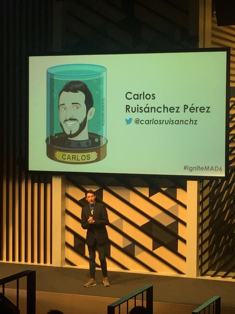 Joifer's tweet photo. Qué bueno @CarlosRuisanchz hoy en #igniteMAD6! https://t.co/ZGBC7VEmjb