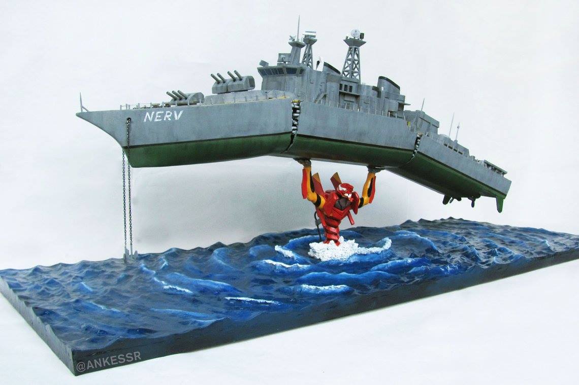ankessr's tweet photo. Imágenes del diorama terminado. #theendofevangelio #endofevangelion #neongenesisevangelion #eva02 #asuka #battleship #model #neongenesisevangelionmodel #maqueta #anime #gainax #diorama #epoxyputty #masillaepoxi #maderabalsa #Raftwood https://t.co/SIzAU6swCg