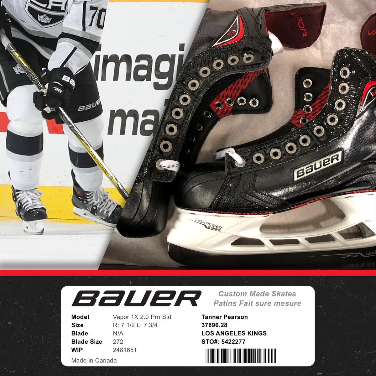custom bauer skates
