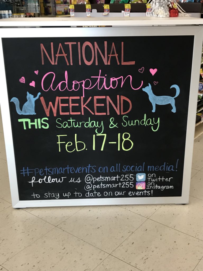 Love is still in the air this weekend at @Petsmart255. Come adopt a best friend and help us celebrate this #NationalAdoptionWeekend #PetSmartEvents @PetSmartAE @jeffaburleson @PetSmartChariTs