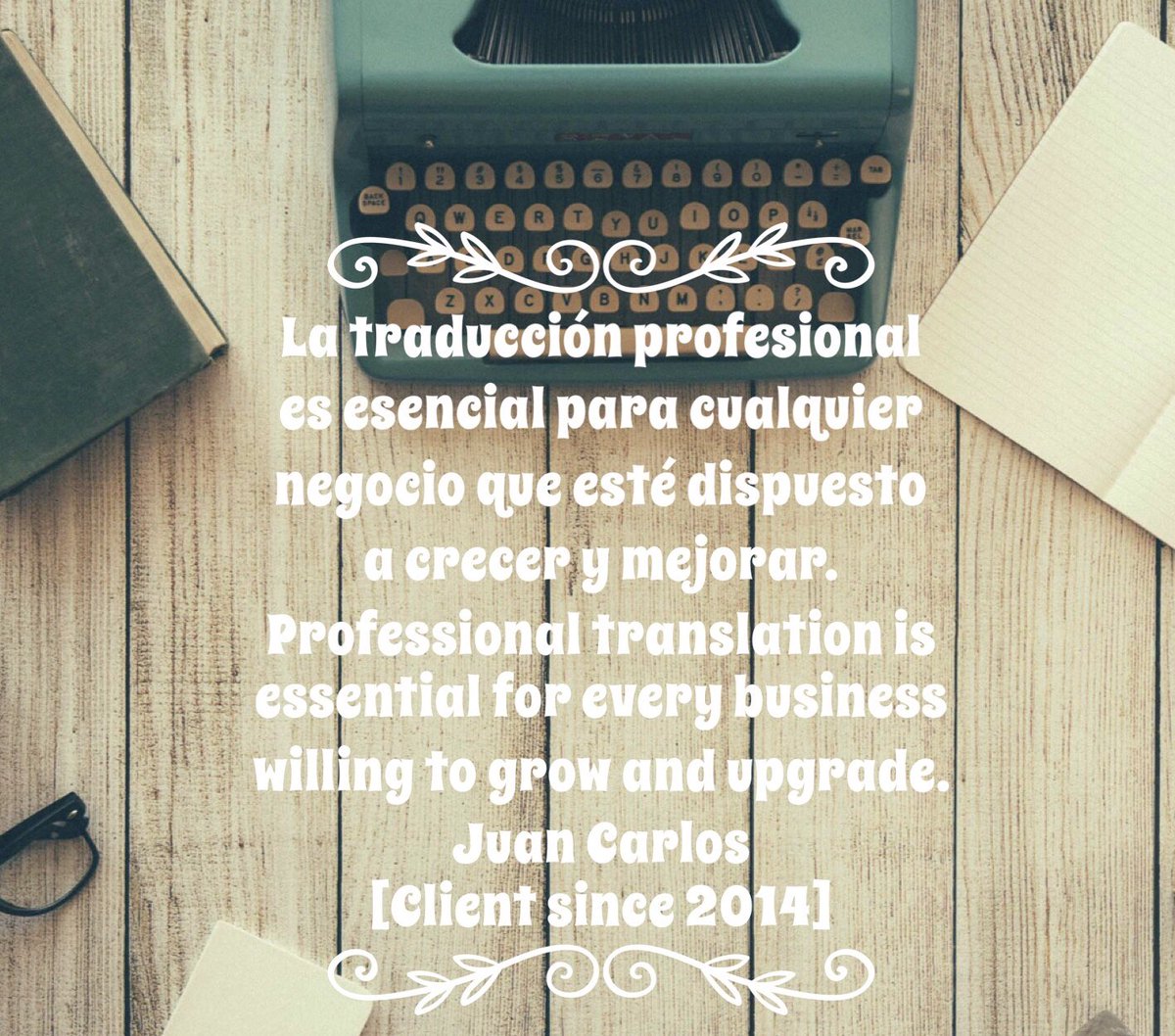 IntoTranslation's tweet photo. Here is our Friday quote. 📩 One of our clients has shared with us his personal opinion about professional translation. We are very happy to know that the companies we work with appreciate our commitment. 🤝
#IntoTranslation #Translation #xl8 https://t.co/fJSOEIRJlr