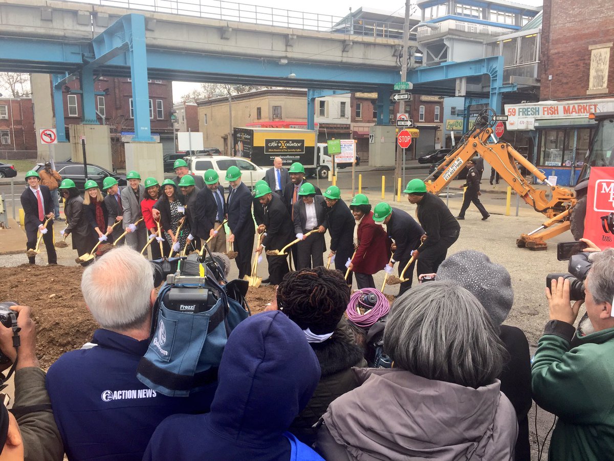 Photo of groundbreaking of New Market West site