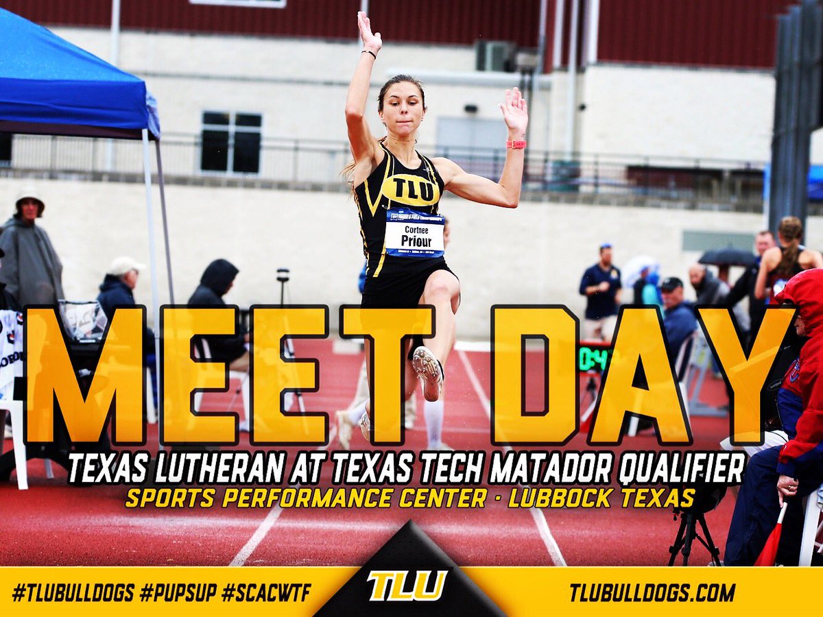 tluathletics's tweet photo. Cortnee Priour &amp; #TLUBulldogs WT&amp;F in Lubbock today for Texas Tech indoor meet! #PupsUp #SCACtf #D3tf https://t.co/q9xSFjgEhi