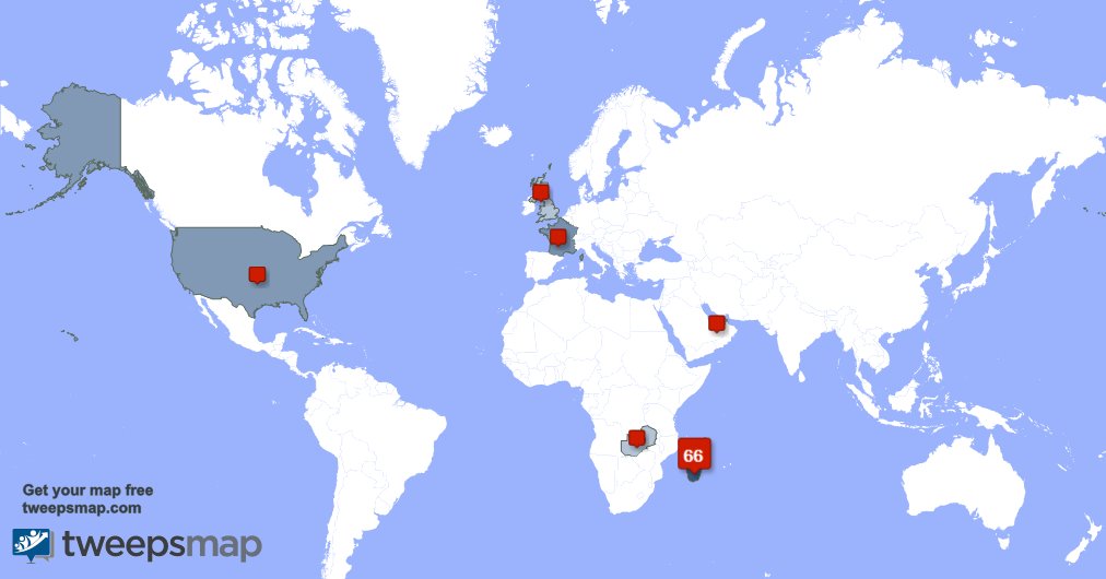 MgPromada's tweet image. Selon tweepsmap.com/!MgPromada Mes followers vivent en: Madagascar(59%),France(12%),États-Unis(9%)