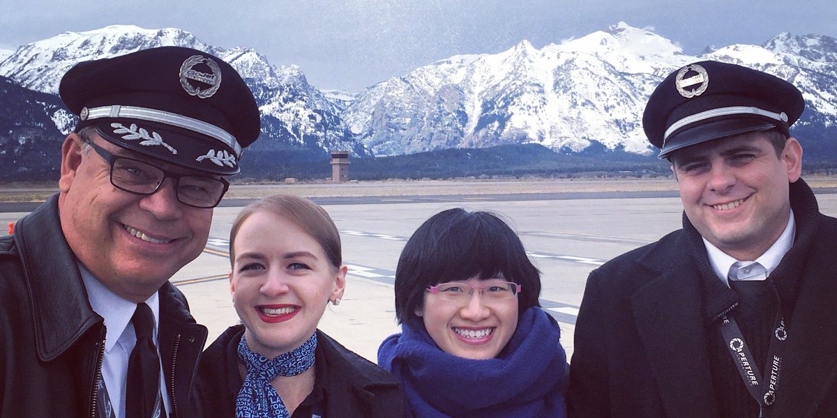 GoJet_Airlines's tweet photo. Our crew took a moment to appreciate the scenery of Jackson Hole Airport before heading out on the rest of their trip! #crewlife #GoJetCrew https://t.co/N4ukomEx6C