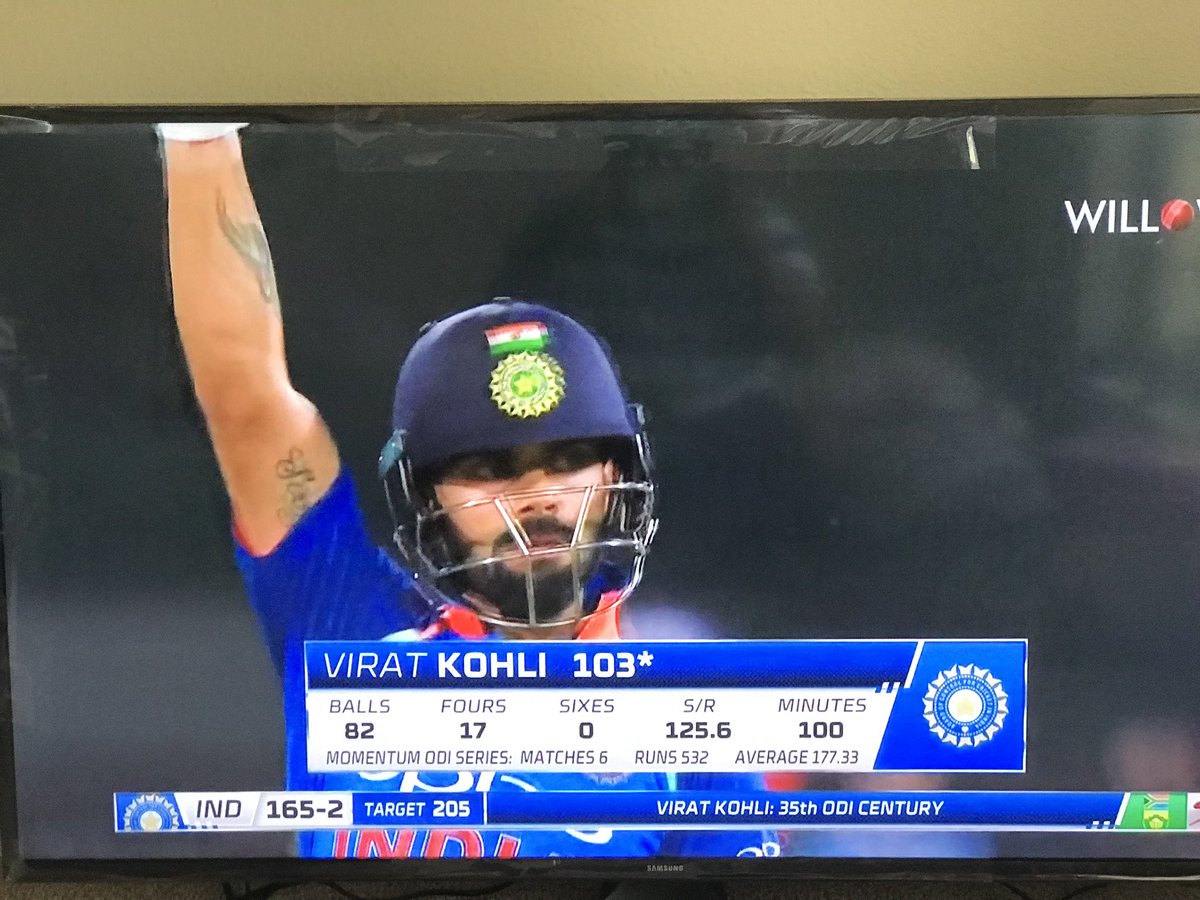 Another chase, another century, another series win. Another record!!! U monster <a href="/imVkohli/">Virat Kohli</a> Truly a legend in chase. #SSCricket #INDvSA
