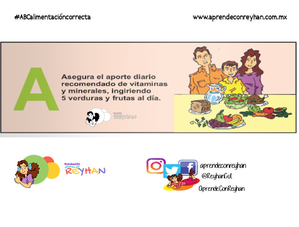 #SabiasQue es importante asegurar el aporte diario de #vitaminas y #minerales #AprendeConReyhan #ABCalimentacioncorrecta aprendeconreyhan.com.mx