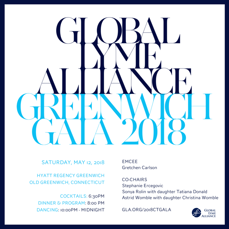 LymeAlliance's tweet photo. Join us for the GLA Greenwich Gala 2018 on May 12th! The Gala also brings attention to the injustice of #Lyme, through the bravery of the event’s honorees. This special evening also acknowledges a Lyme disease researcher who has made a significant impact. https://t.co/BWW6NrvBOJ https://t.co/AG2Kkqdd2g