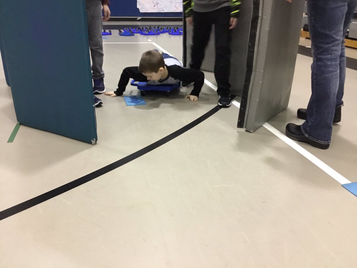 BES_PE's tweet photo. Modified PE class got to experience the Heart Maze this morning! ❤️ The 5th graders did a great job modifying, assisting, and explaining each part to their friends! #PEForEveryone #KindnessMatters https://t.co/Y0IIkNqRsD