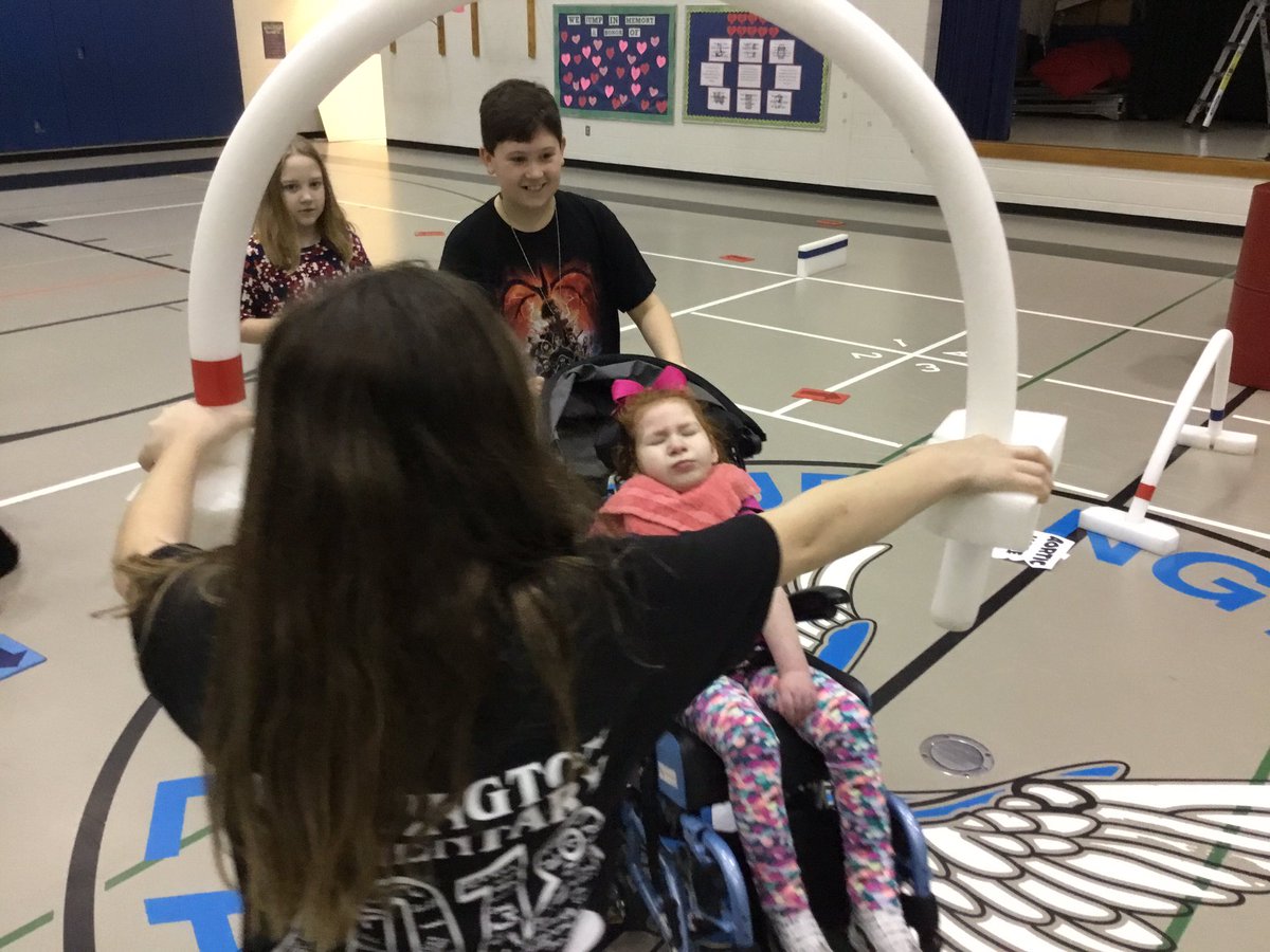 BES_PE's tweet photo. Modified PE class got to experience the Heart Maze this morning! ❤️ The 5th graders did a great job modifying, assisting, and explaining each part to their friends! #PEForEveryone #KindnessMatters https://t.co/Y0IIkNqRsD