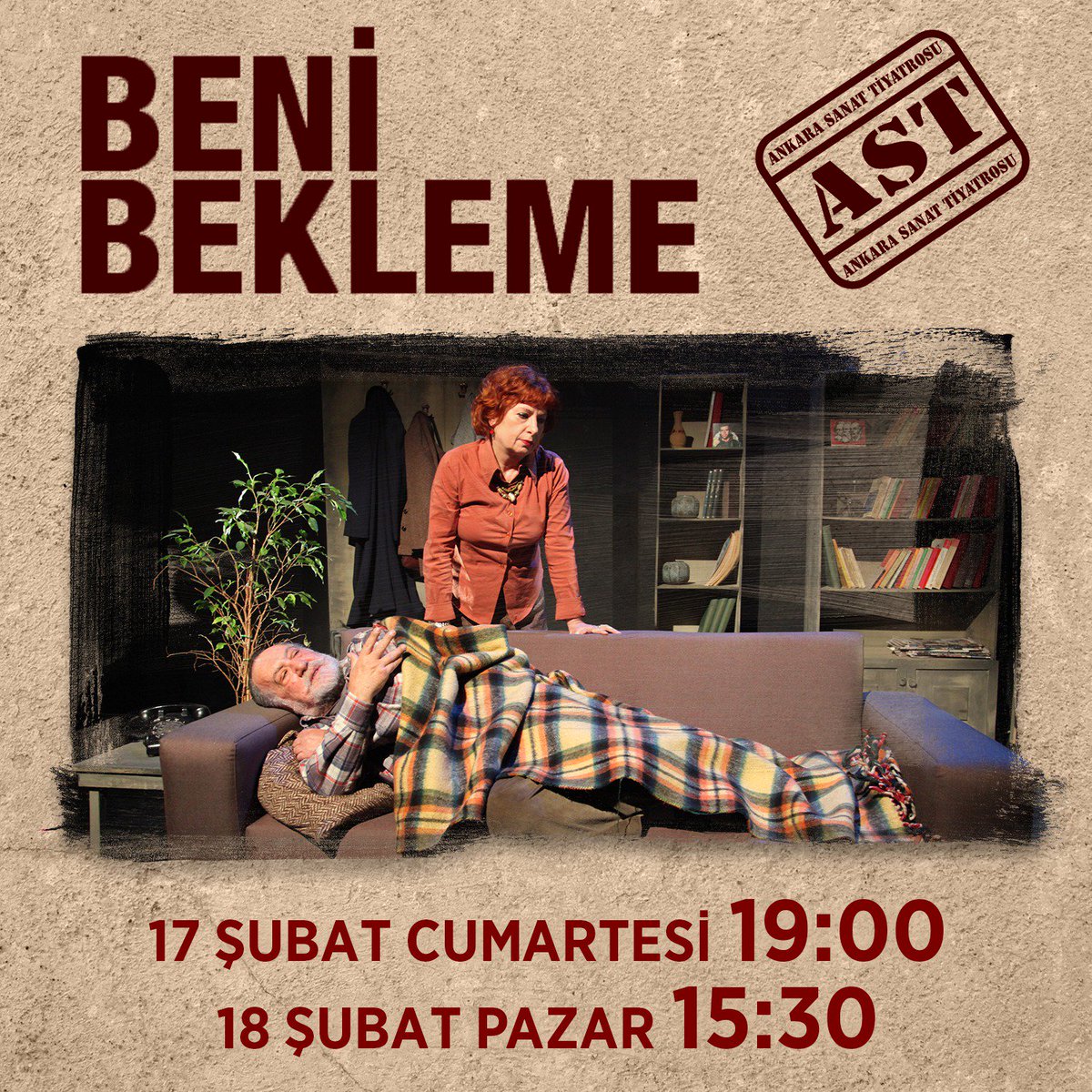1980 sonrası cezaevinden çıkan çiftin hayata tutunma mücadelesi... 
Gerçek olaylardan etkilenerek yazılmış trajikomik bir hikaye...

"Beni Bekleme";  cumartesi 19:00; pazar 15:30'da AST'ta! 
🎟 Biletler: biletinial.com/tiyatro/beni-b…