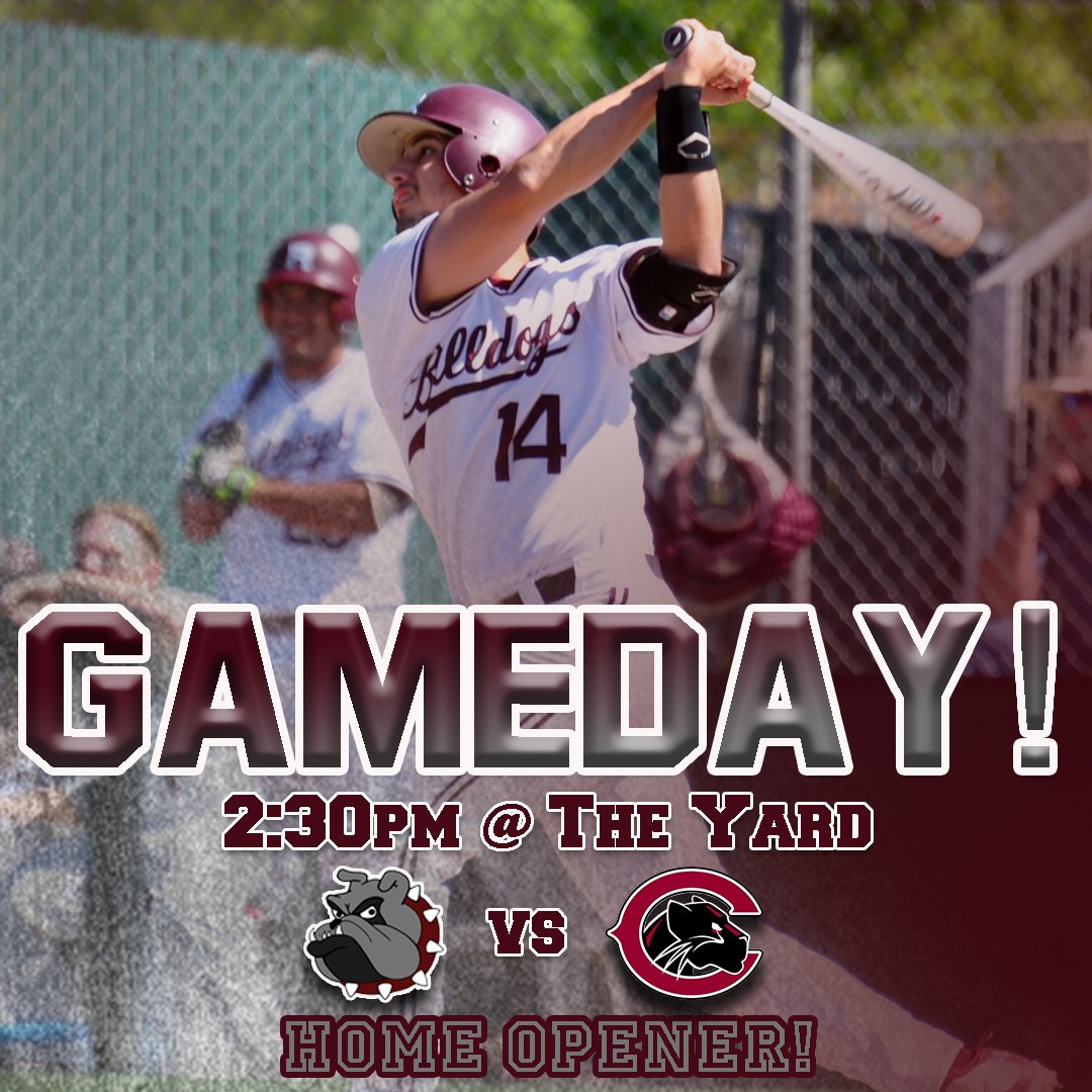 GoRedlands's tweet photo. It's a gorgeous day for #GAMEDAY! Your Bulldog baseball team hosts Chapman University in TODAY's home opener at the Yard. First pitch is slated for 2:30 p.m. If you can't join us, listen/watch/follow at https://t.co/J7bFxq2hlg! #StayHuntin' #URDawgs #RedlandsBaseball https://t.co/vLNEFt4Iyl