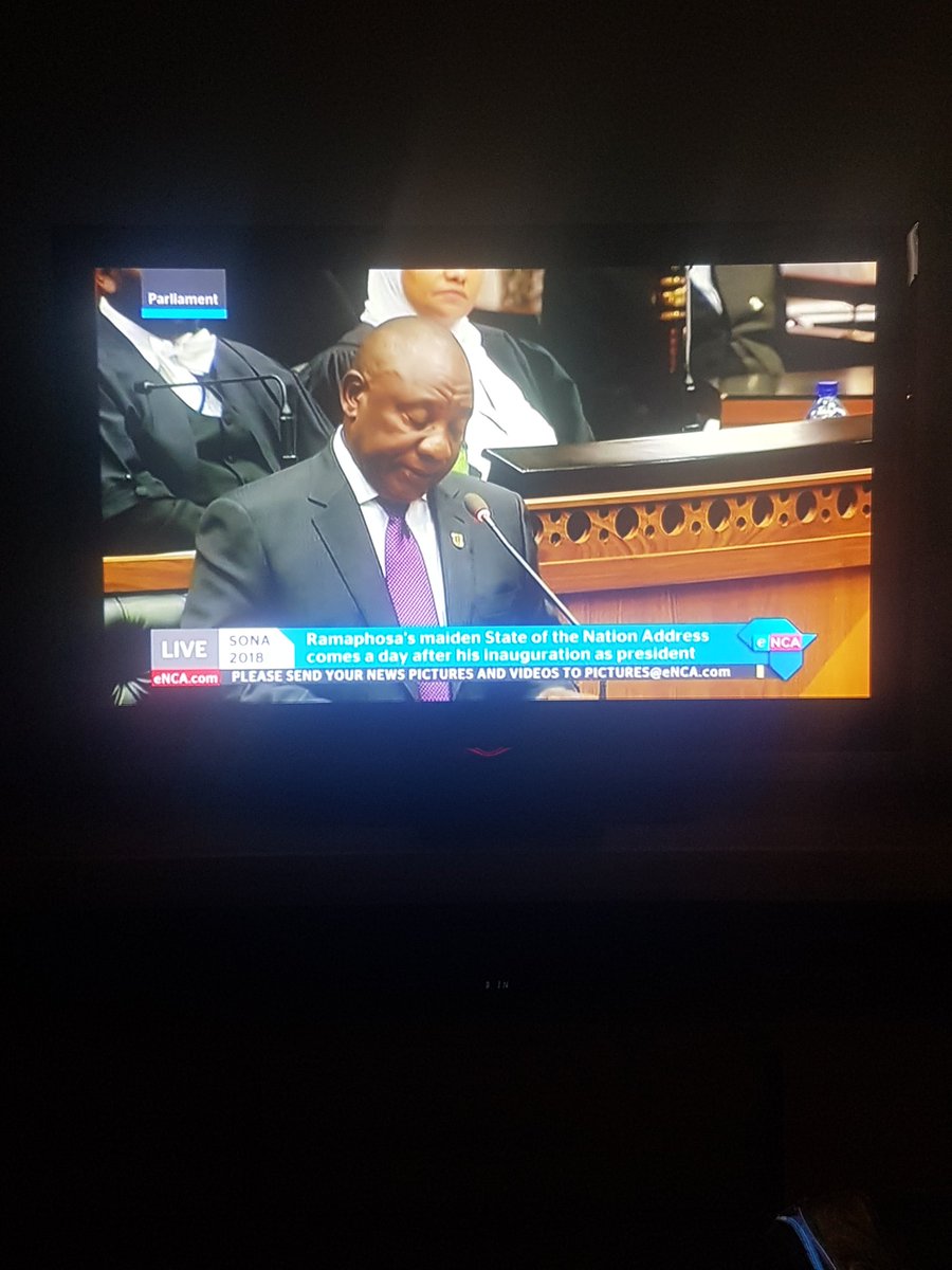 #hopeful #excited For the first time in many years I am watching SONA! Wishing you only success #Cyril