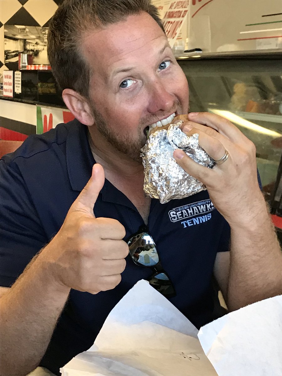 CoachO_50's tweet photo. @KUCoachFinn can’t stop/won’t stop him when it comes to a Manzo’s sub!! #BAMlunch https://t.co/uOSOQnMLhY