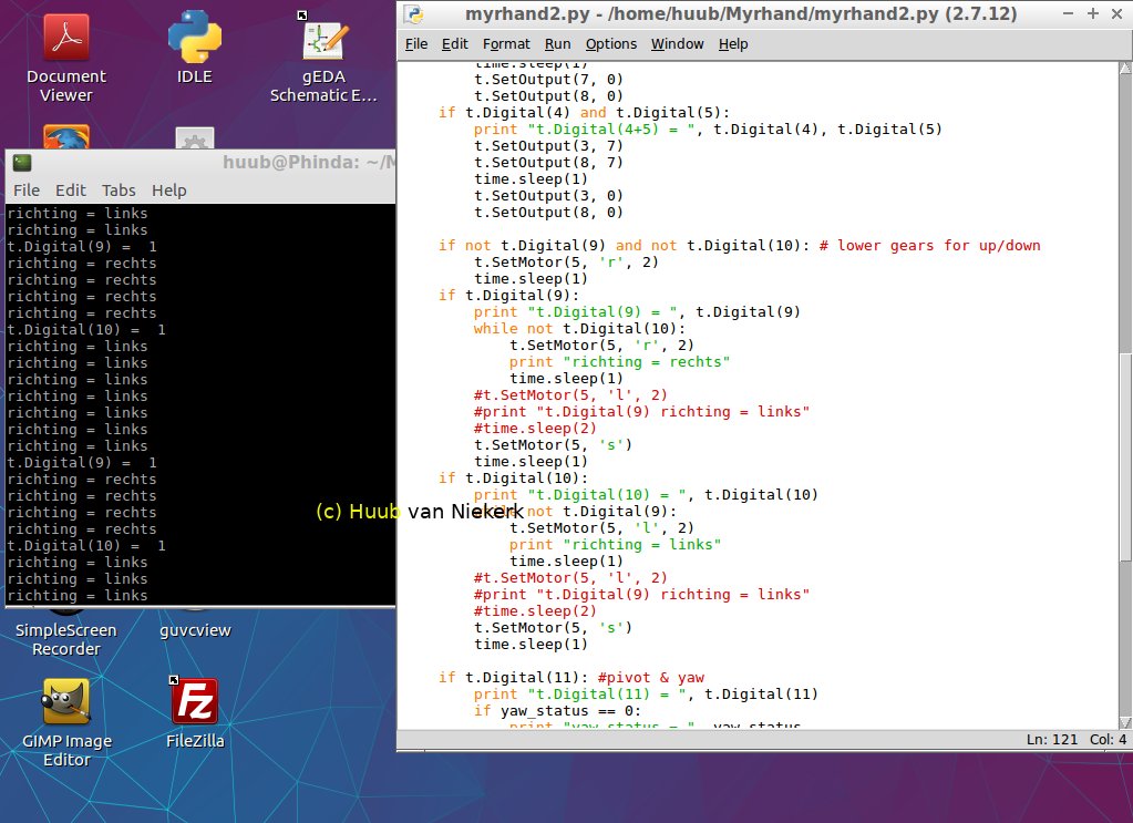 hvniekerk's tweet image. Blog 258 @ niekerha.home.xs4all.nl: pictures &amp;amp; Youtube (bit.ly/25oeKKH) videos on #fischertechnik #robotics as well as #RaspberryPi1 &amp;amp; #RaspberryPi2. Picture: Screenshot and Instagram post of my fischertechnik robotarm with pneumatic hand and code with screen output.