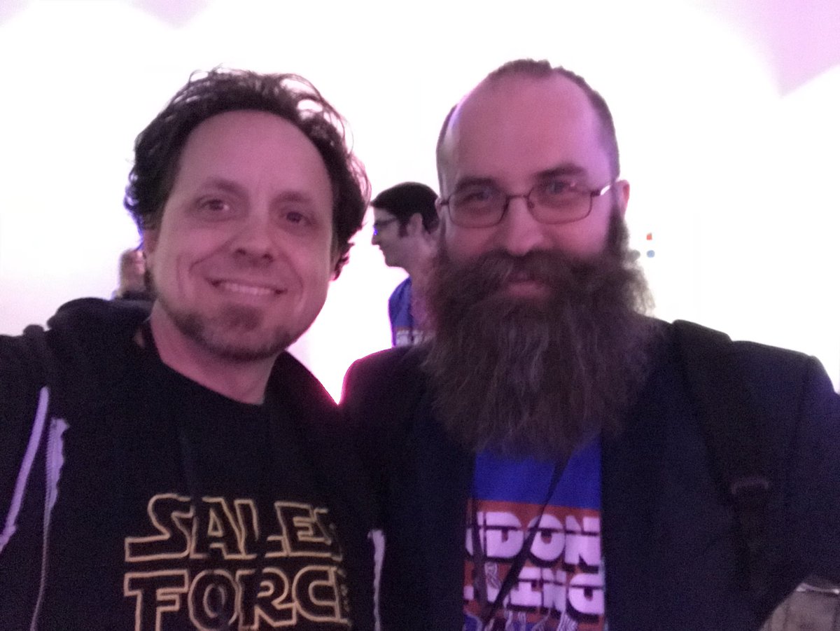 pchittum's tweet photo. Happy to run into @AndriusGuzaitis who tells me he blames me for starting his Developer group in Lithuania. Guilty as charged. @salesdorcedevs in action! https://t.co/MkZ0vzBL2h