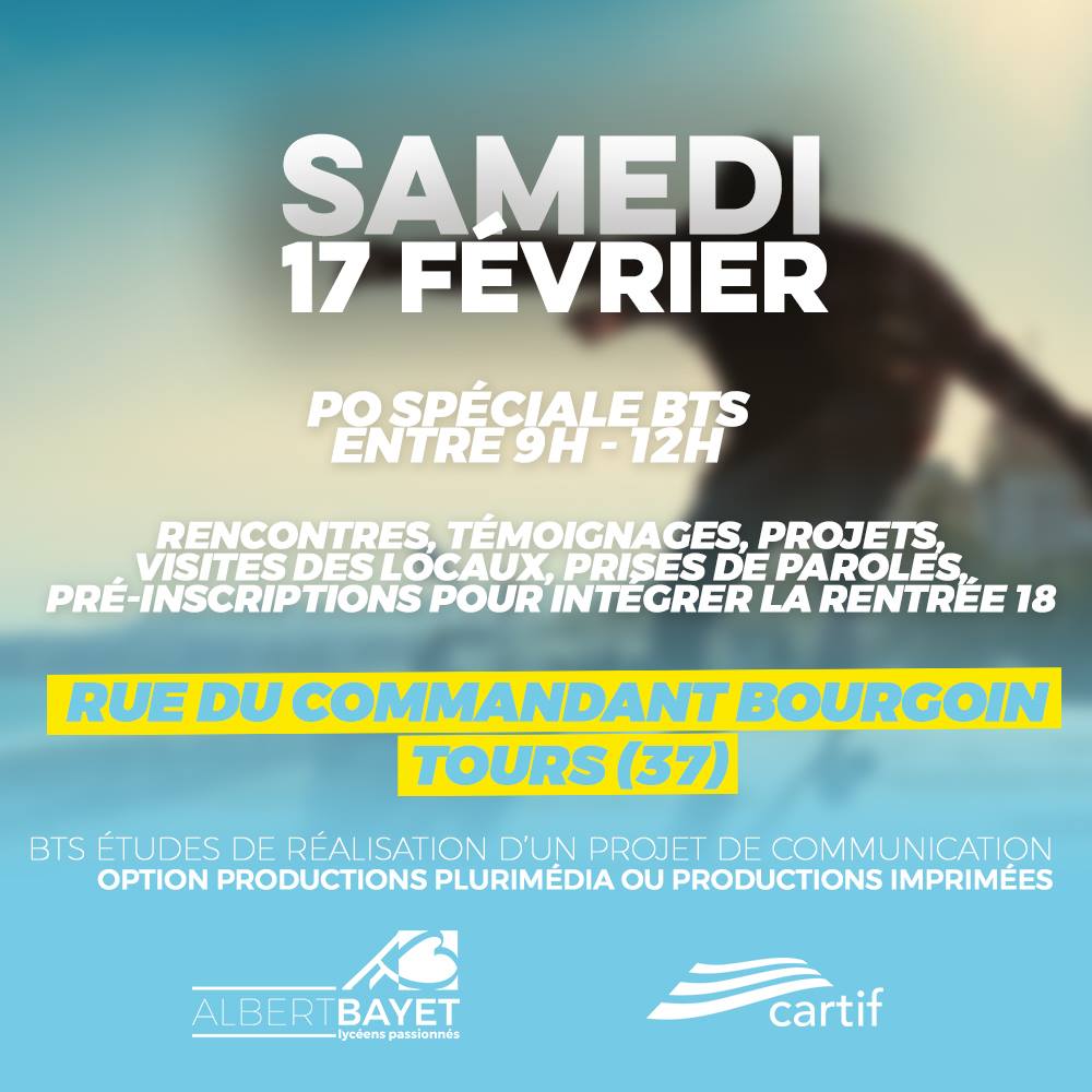 LPDApprendre's tweet photo. JPO au Cartif de Tours ! Si tu souhaites découvrir l'établissement, les BTS en #apprentissage et rencontrer l'équipe pédago, rendez-vous demain de 9h à 12h. Ci-dessous le programme de la matinée #communicationgraphique #avenir #orientation https://t.co/z5AMasze9m