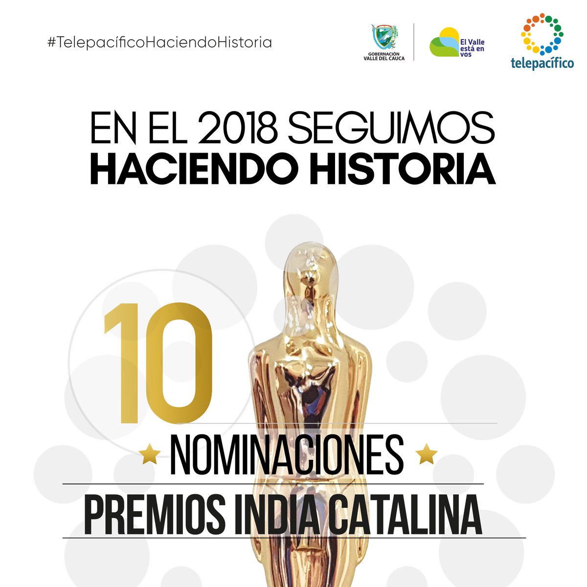 TelepacificoTV's tweet photo. #TelepacíficoHaciendoHistoria ¡Estamos felices! Nuestras 10 nominaciones a los @Indiapremiostv nos fortalecen y motivan para seguir trabajando por seguir llevando a sus hogares Televisión Pública de Calidad. Estos son los nominados → https://t.co/mrOZQvNcBF #IndiaCatalina2018 https://t.co/YZiH169h9J