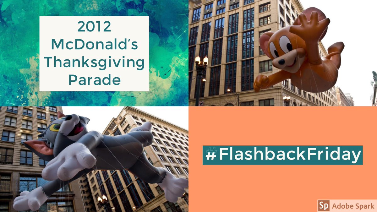 #FlashbackFriday - Tom and Jerry tousled down State Street on Thanksgiving 2012 thanks to the volunteer balloon handlers. Want to be a part of the 2018 #Chicago Thanksgiving Parade? Apply here: goo.gl/YH7jHK