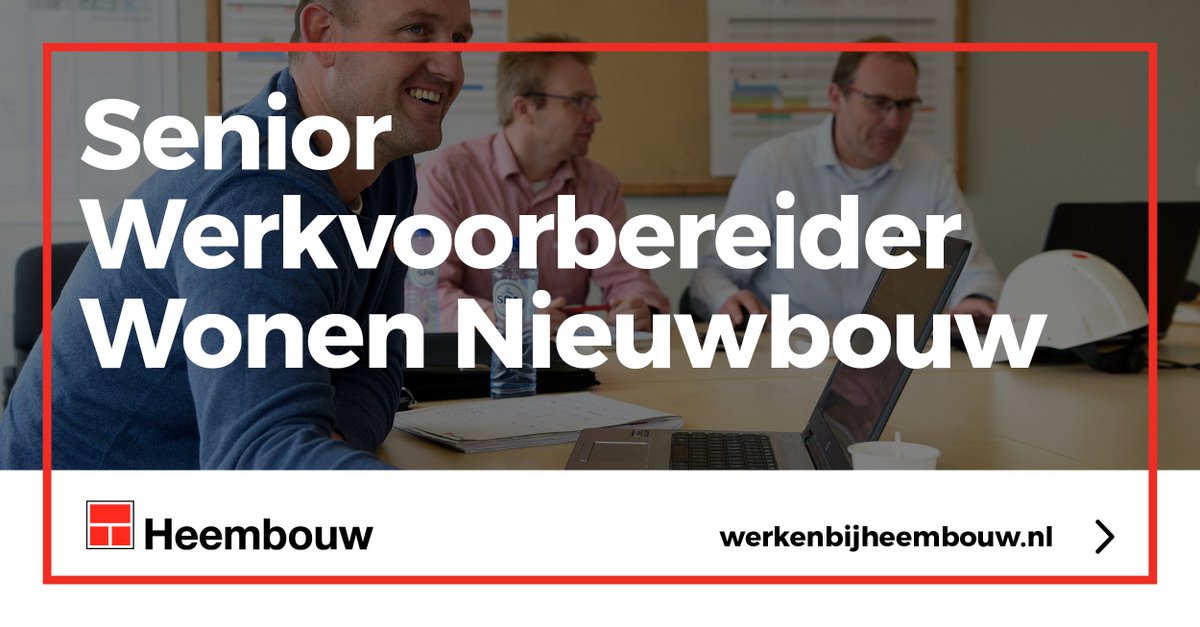 Wij zoeken een Senior Werkvoorbereider voor onze klantgroep Wonen! Wil jij werken met BIM bij een ambitieuze organisatie waar ruimte is voor innovatie? Bekijk de vacature. heembouw.nl/werken-bij/vac…  #werkenbijheembouw #vacature #bestwerkgevers