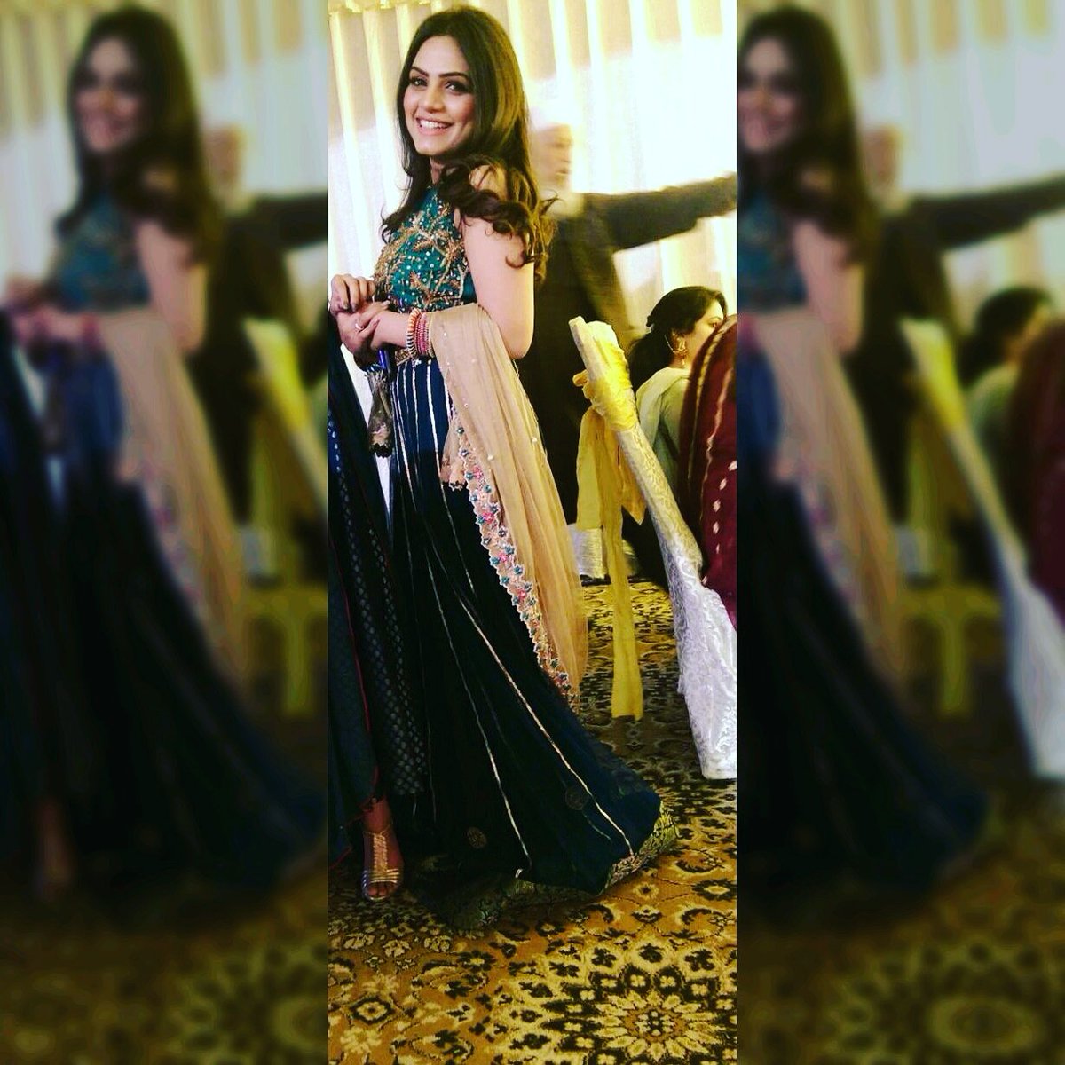 MediaSpringPk's tweet photo. 📸 @mahnoor1st at the mehndi ceremony of #HinaNseem wearing #mcouture https://t.co/YbAW5p1y7O