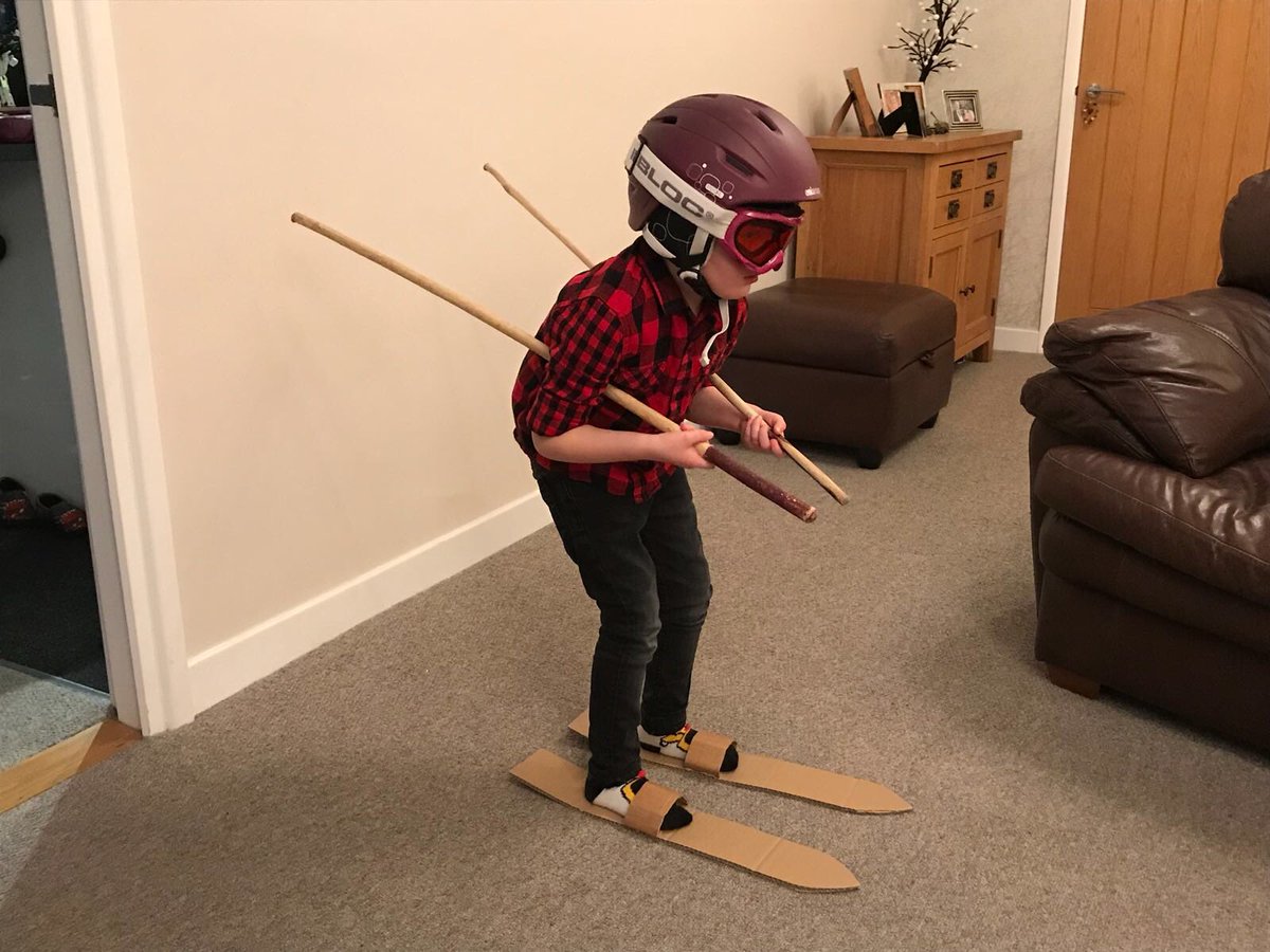 bow_anna's tweet photo. Thought we would give skiing a go aswell! Go Freddie. #Inspired #WinterOlympics2018 @BBCSport @bbcgetinspired https://t.co/R4fcZBzFdz